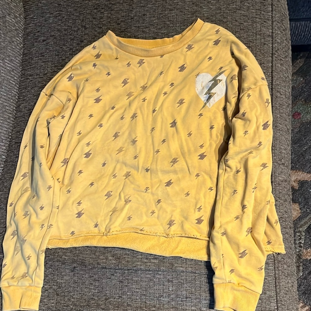 Yellow lightning bolt sweatshirt women’s size medium